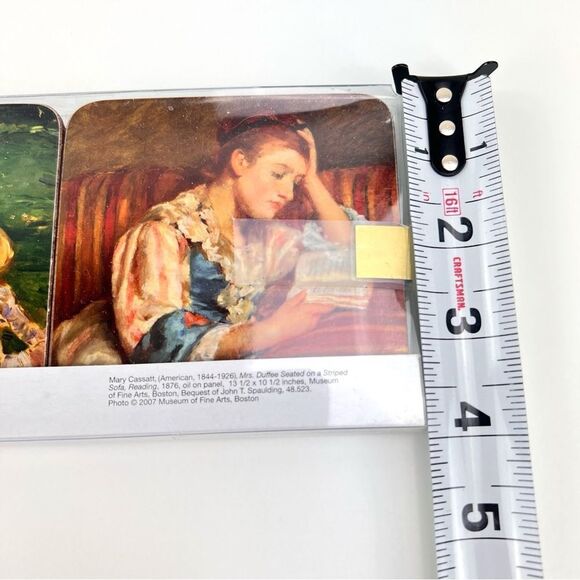 Vintage Coasters Inspiring Impressionism Art Set of 6, 3.75 In Square - Picture 5 of 5